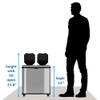 iTouchless 16 Gallon / 60L Stainless Steel Dual Compartment Sensor Kitchen Trash Can and Recycle Bin with Wheels  Rectangular Garbage Can with Touchless Motion Sensor Lid & Removable Inner Buckets view 4