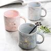 Coffee cups mugs Couple Constellation CupLarge Capacity MugHousehold Coffee Cup, Water BottleGrey 12 Constellation Cup380ML (Color : Gray F, Size : 380ML) view 3