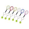 Honbay 6PCS Mini Exquisite Lightweight Tennis Racket Racquet Ball Keychains Key Rings Sport Style Split Keychains view 1