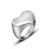 Bansriracha Stainless Steel High Polished Heart Ring for Women (8) view 1