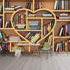 NWT Wall Murals for Bedroom Modern Bookshelf Pattern Removable Wallpaper Peel and Stick Wall Stickers - 100x144 inches view 1