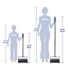 Eyliden Carpet Sweeper, Mini Size Lightweight Hand Push - No Noise, Non-Electric, Easy Manual Sweeping Only for Carpet Cleaning (Black) view 2