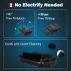 Eyliden Carpet Sweeper, Mini Size Lightweight Hand Push - No Noise, Non-Electric, Easy Manual Sweeping Only for Carpet Cleaning (Black) view 3