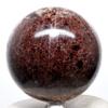 HQRP Large 3.2" 2.1lb Deep Red Garnet Sphere Sparkling Natural Almandine Crystal Polished Mineral Gemstone Ball - Madagascar + Stand view 1