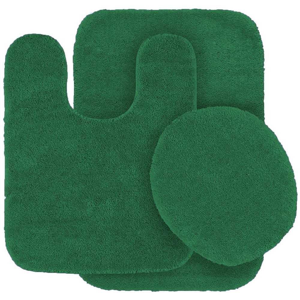 3 pc Solid Olive Green Bathroom Rug Set Bath Mats Bath Set Super Soft Anti Slip Soft Mats New