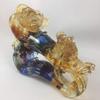 Amore Jewell Wealthy Life Golden Toad and Peony - CAI Fu Ren Sheng Fengshui Decoration Ornament Gift for Home & Office (Liuli Crystal Glass) view 2