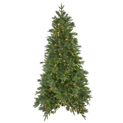 Real Touch Pre-Lit Full Rosemary Emerald Angel Pine Artificial Christmas Tree - 9' - Clear LED Lights