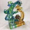 Amore Jewell Gourd and Toad Biting The Coin - Much Wealth & Luck Fengshui Decoration Ornament Gift for Home & Office (Liuli Crystal Glass) view 2