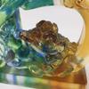 Amore Jewell Gourd and Toad Biting The Coin - Much Wealth & Luck Fengshui Decoration Ornament Gift for Home & Office (Liuli Crystal Glass) view 3