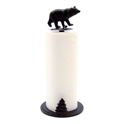 BestGiftEver Bear Metal Paper Towel Holder - Rustic Style Kitchen Accessory - Perfect for Cabin and Lodge Decor - Unique Bear Decor for Home - Great Gift for Nature Lovers and Rustic Decor Enthusiasts