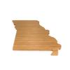 BambooMN Missouri Silhouette Bamboo Serving and Cutting Board - 10 Units - 12" x 10.75" x 0.60" view 2