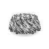 Ambesonne Zebra Print Ottoman Cover, Exotic Savanna Stripy, 2 Piece Slipcover Set with Ruffle Skirt for Square Round Cube Footstool Decorative Home Accent, Standard Size, Grey Charcoal view 4