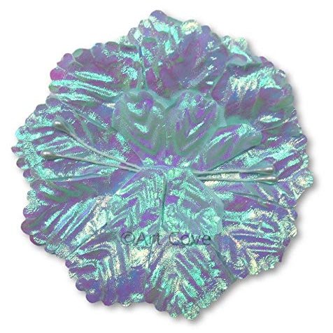 Blue Iridescent Capia Flowers Bulk Wholesale Flat Carnation Base 72 Pieces