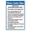 SIGNCHAT Warning Safety Sign Fitness Center Rules Sign Aluminum Metal Tin Sign Street Sign 8x12 inches view 1
