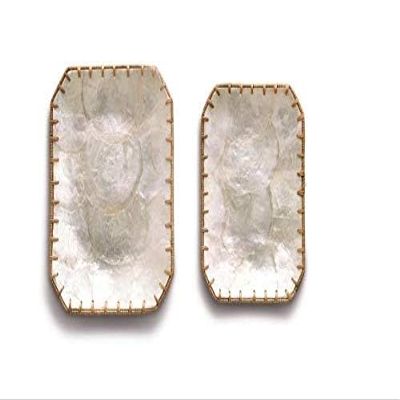 Tozai Home - Woven Laces Capiz Shell Dishes - Set