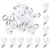 MroMax 80Pcs Curtain Track Rollers, 0.45" Dia Plastic Twin Wheeled Carriers Drapery Rail Sliding Glider for Windows Shower Curtain Tracks view 1