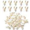 MroMax 100Pcs Curtain Track Rollers, 0.53" Dia Plastic Twin Wheeled Carriers Drapery Rail Sliding Glider for Windows Shower Curtain Tracks view 1