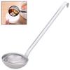 2 In 1 Stainless Steel Round Long Handle Soup Ladles Hot Pot Soup Spoon Strainer Kitchen Cookware view 3