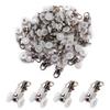 MroMax Curtain Track Rollers Plastic Twin Wheeled Carriers Drapery Rail Sliding Glider for Windows Shower Curtain Tracks 0.41" Dia, 50 Pcs view 1
