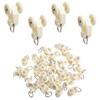 MroMax 50Pcs Curtain Track Rollers, 0.53" Dia Plastic Twin Wheeled Carriers Drapery Rail Sliding Glider for Windows Shower Curtain Tracks view 1