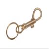 10 X HIPSTER KEY RING EB BRASS PLATED STEEL 70MM (2.75") view 1