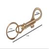 10 X HIPSTER KEY RING EB BRASS PLATED STEEL 70MM (2.75") view 2