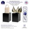 Marketing Holders 2 Pack Tall Display Box Glossy Black Acrylic 12" x 12 x 19 No Lid Hollow Pedestal 5 Sided Retail Merchandise Display Trinkets Flower Tower Bin Elevated Multi Use Showcase view 4