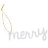 C.R. Gibson Pink and Gold Merry and Bright Card with Christmas Ornament Gift, 5'' W x 7'' H, 5" x 7" view 3