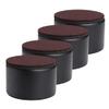 Ezprotekt 2 Inch Bed and Furniture Risers, 4 Pack Sofa Table Couch Dresser Riser and Lifts up to 5,000 LBs - Protect Floors Wont Scratch Wood and Carpet Surface Anti Slip Bottom (Round, Black) view 1