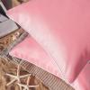 Phantoscope Pack of 2 Outdoor Waterproof Solid Throw Decorative Pillow Cover Decorative Square Outdoor Pillows Cushion Case Patio Pillows for Couch Tent (20''x20'', Pink) view 2