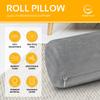 AllSett Health Firm Cervical Neck Roll Memory Foam Pillow, Bolster Pillow, Round Neck Support for Sleeping | Bolster for Bed, Legs, Back and Yoga view 2