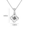 Bansriracha 925 Sterling Silver Necklaces & Pendants Cubic Zirconia Wedding Necklace Silver Jewelry Gift for Wife view 3