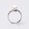 Bansriracha Pearl Ring White Color Bride Wedding Engagement Jewelry for Women Ladies Antique Silver Color Love Gifts Simple view 2