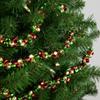 5' Green, Gold and Red Jingle Bell Christmas Garland, Unlit view 2
