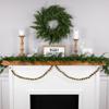 5' Green, Gold and Red Jingle Bell Christmas Garland, Unlit view 3