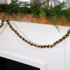 5' Green, Gold and Red Jingle Bell Christmas Garland, Unlit view 4