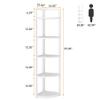 Tribesigns 5 Tier Corner Shelf, Modern Corner Bookshelf Small Bookcase Storage Rack Plant Stand for Living Room, Home Office, Kitchen, Small Space (White) view 2