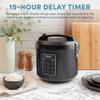 AROMA Digital Rice Cooker, Multicooker, 6-Cup (Uncooked) / 12-Cup (Cooked), Steamer, Slow Cooker, Oatmeal Cooker, Grain Cooker, Auto Keep Warm, 3 Qt, Black, ARC-966BD view 4