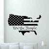 We The People Wall Decal US Map Sticker Office Vinyl Sticker US Constitution American Flag Decal Quotes Office Poster Office Sign Teamwork Gifts Office Wall Decor Family Wall Art Office Mural 1085 view 1
