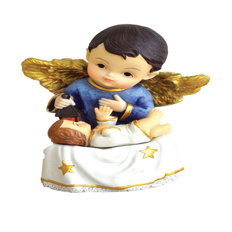 Gigi's Classy Kids 4" Boys Girls Catholic Statues Resin Figures Religious Gift (Guardian Angel)