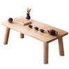 Table Wood Coffee Rectangular Living Room Tea Balcony Breakfast Laptop (Color : Wood Color, Size : 80x50x38cm) view 1