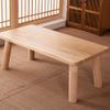 Table Wood Coffee Rectangular Living Room Tea Balcony Breakfast Laptop (Color : Wood Color, Size : 80x50x38cm) view 3
