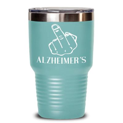 Alzheimers Gifts Fuck Alzheimer's Tumbler Gifts for Alzheimers Patients Alzheimers Awareness Gifts Coffee Mug Tea Cup Gift for Someone With Alzheimers