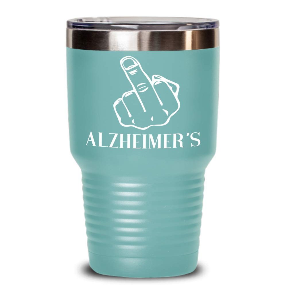 Alzheimers Gifts Fuck Alzheimer's Tumbler Gifts for Alzheimers Patients Alzheimers Awareness Gifts Coffee Mug Tea Cup Gift for Someone With Alzheimers