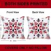WILPROO Red and Black Buffalo Plaid Pillow Covers 18x18 Set of 4 Merry Christmas Deer Snowflake Pine Tree Castle Forest Velvet Square Throw Pillow Cases Decorative Cushion Pillowcase Sofa 18x18 Inches view 2