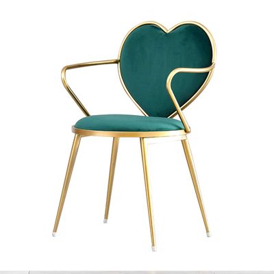 Comfortable Chair Nordic Makeup Chair Metal Legs,Ergonomically Designed Coffee Side Chair,Flannelette Fabric Upholstered Lounge Dining Chair,for Office/Reception/Living Room/Patio/Terrace/Kitchen Le