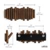 Umbra Picket Wall-Mounted Coat Rack Rail Hook with 5 Retractable Wood Pegs  Modern, Space-Saving Storage Organizer, Walnut view 3