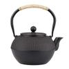 tetsubin Cast iron tea kettle japanese workshop teapot hobnail pattern with Stainless Steel Infuser40 oz black view 1