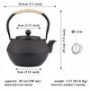 tetsubin Cast iron tea kettle japanese workshop teapot hobnail pattern with Stainless Steel Infuser40 oz black view 2