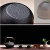 tetsubin Cast iron tea kettle japanese workshop teapot hobnail pattern with Stainless Steel Infuser40 oz black view 4
